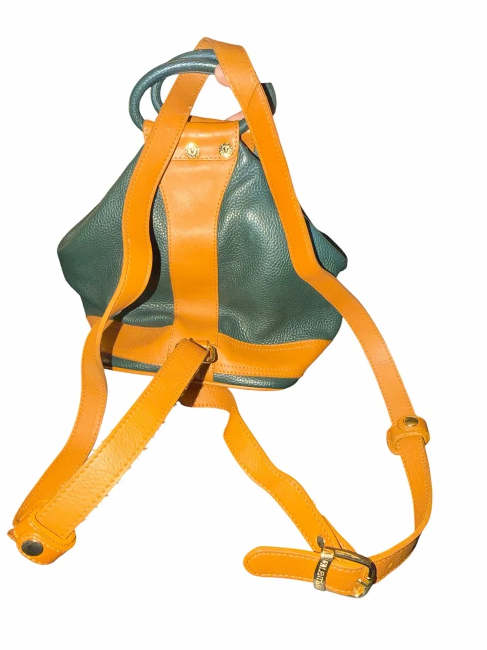 Valentina Italian Pebbled Leather Convertible Sling Backpack